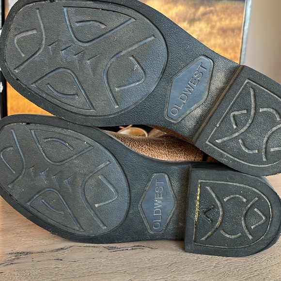 Old West kids western cowboy boots brown - Picture 6 of 7